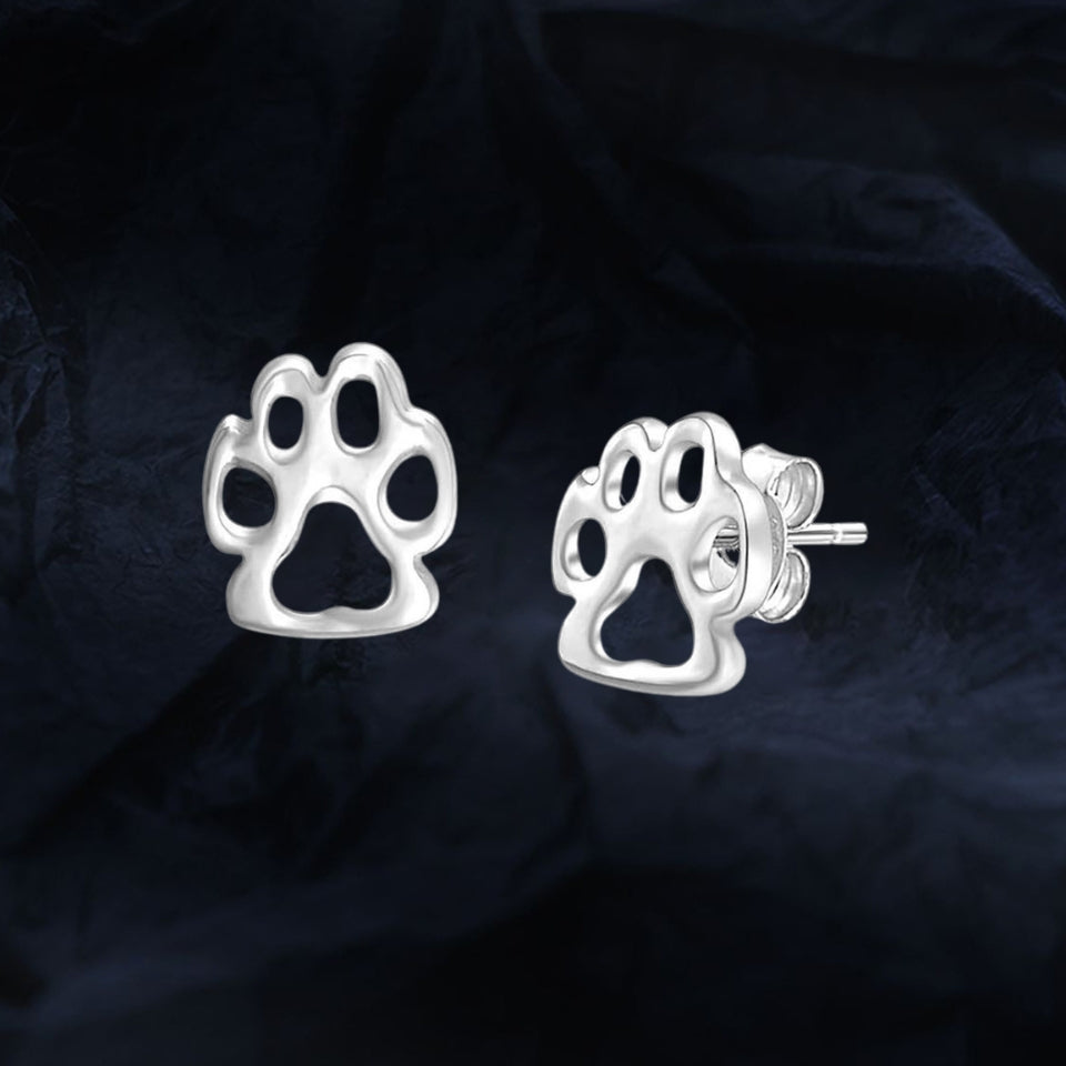 Paw Print Firction Back Stud