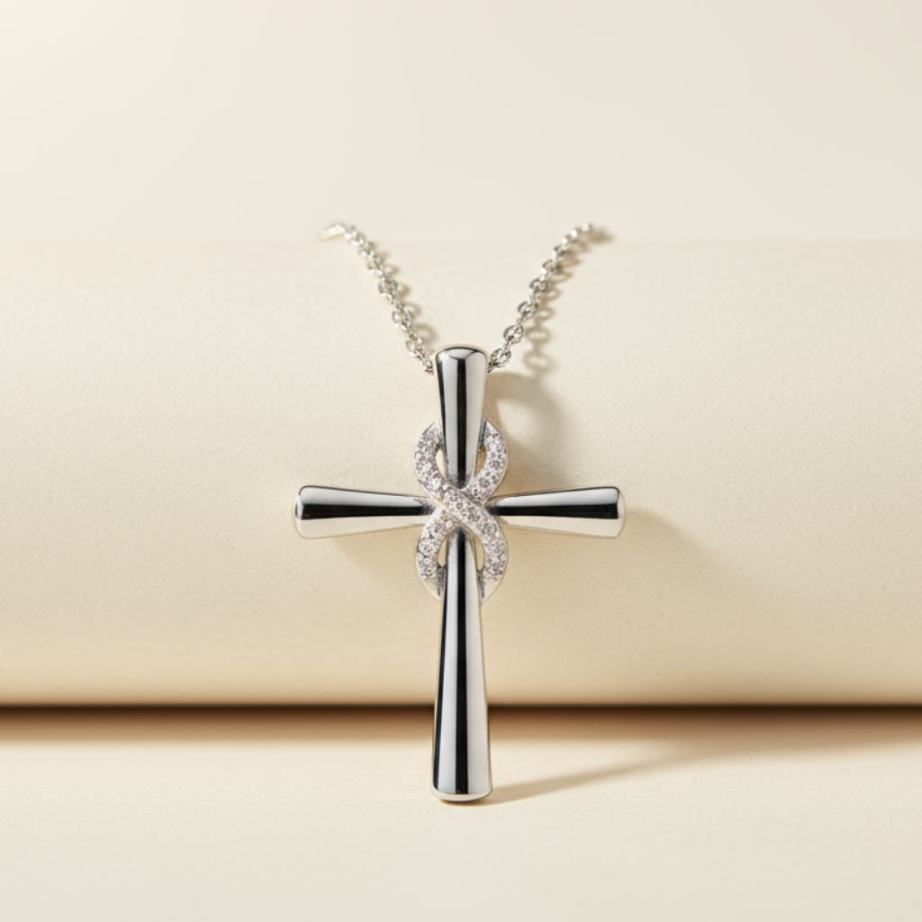 Infinity Cross Pendant Necklace