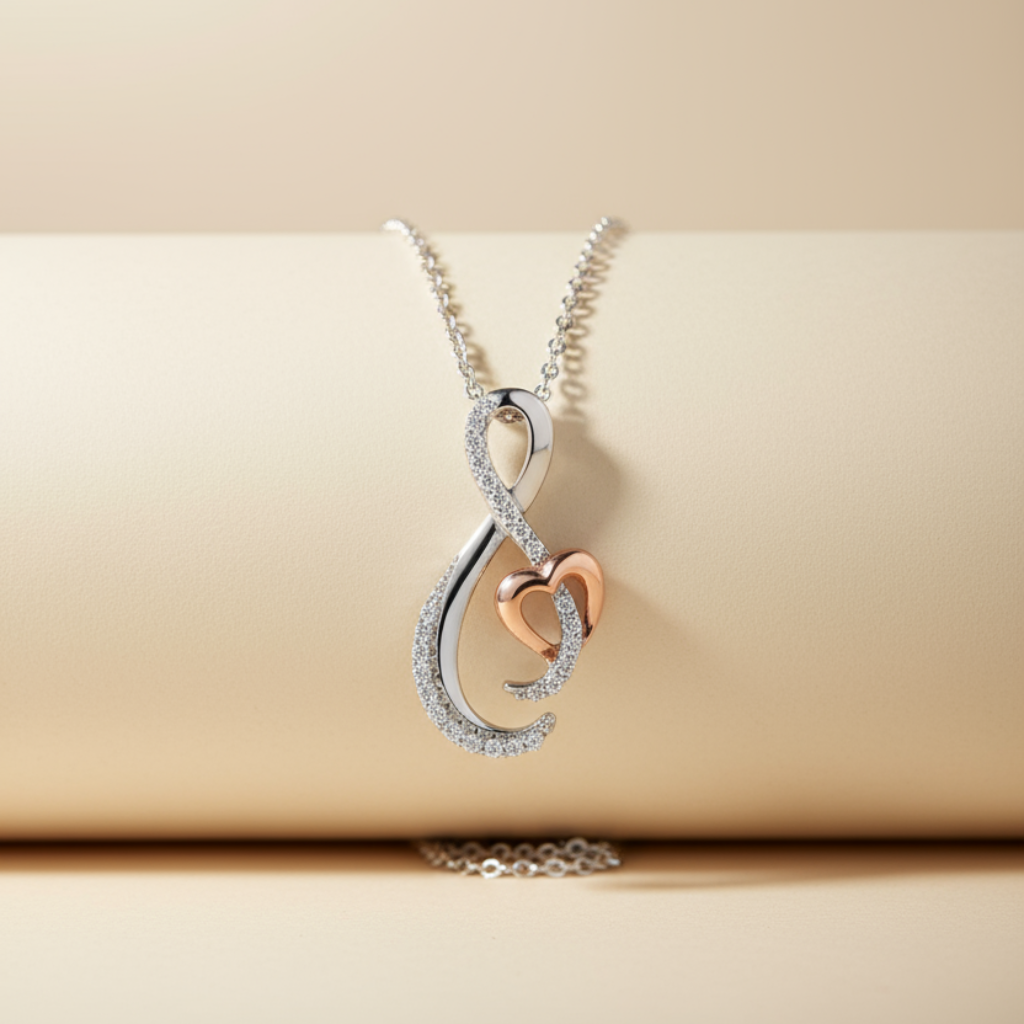 Infinity Heart Pendant Necklace