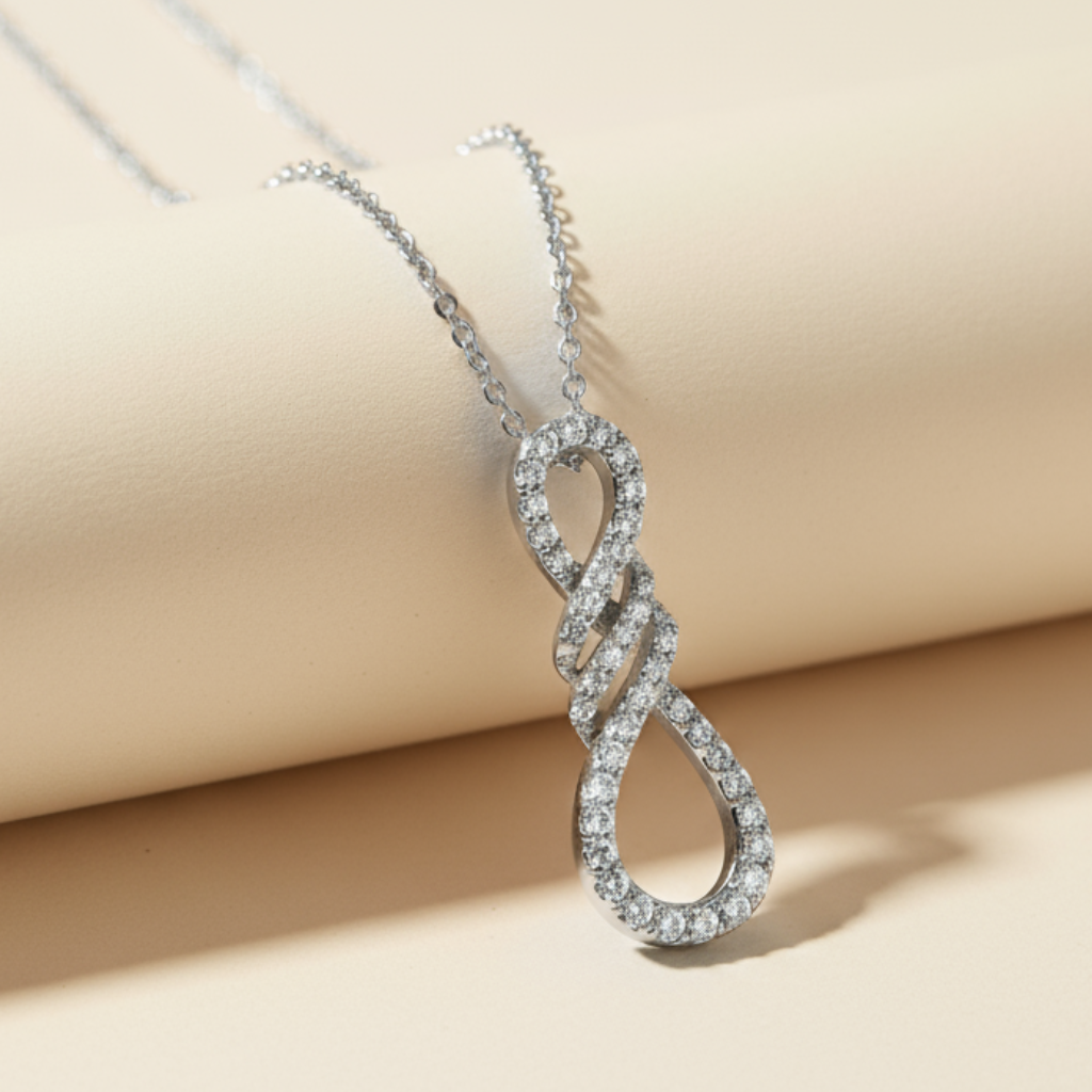 Infinity Flame Pendant Necklace