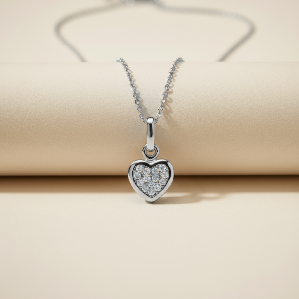 Cluster Heart Pendant Necklace