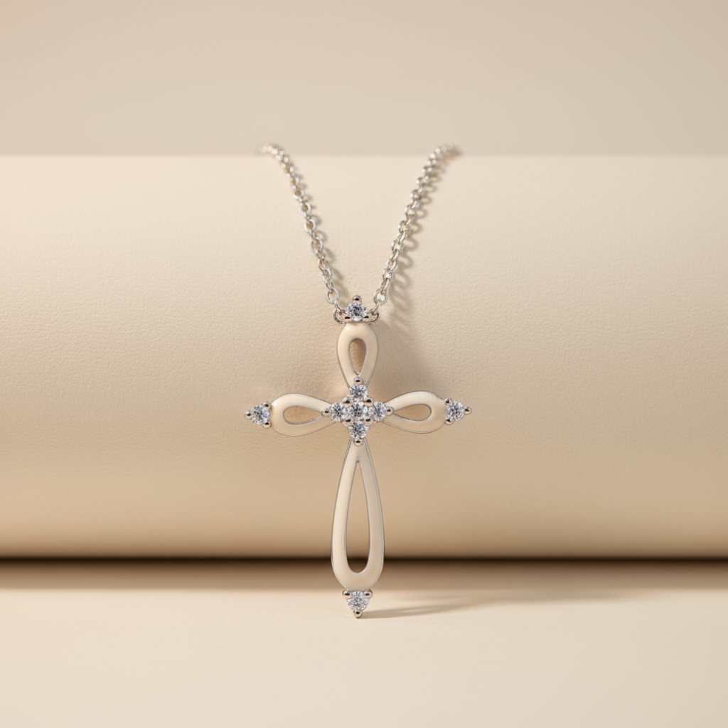 Loop Cross Pendant Necklace