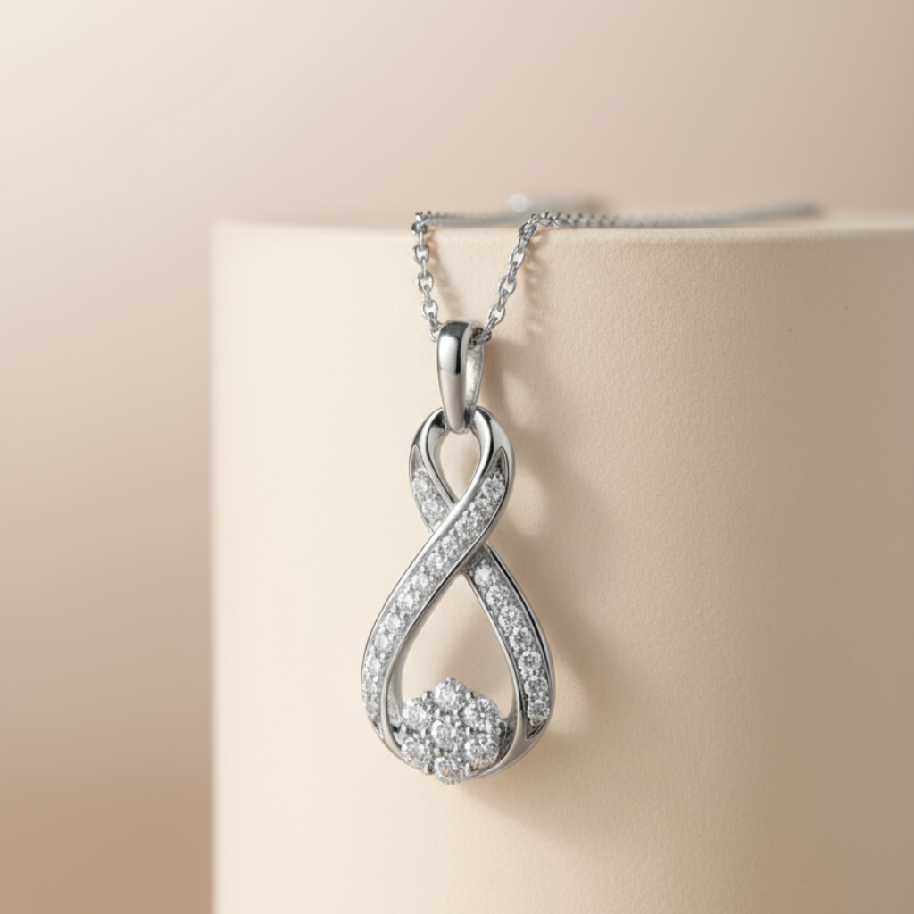 Round Shape Infinity Pendant Necklace