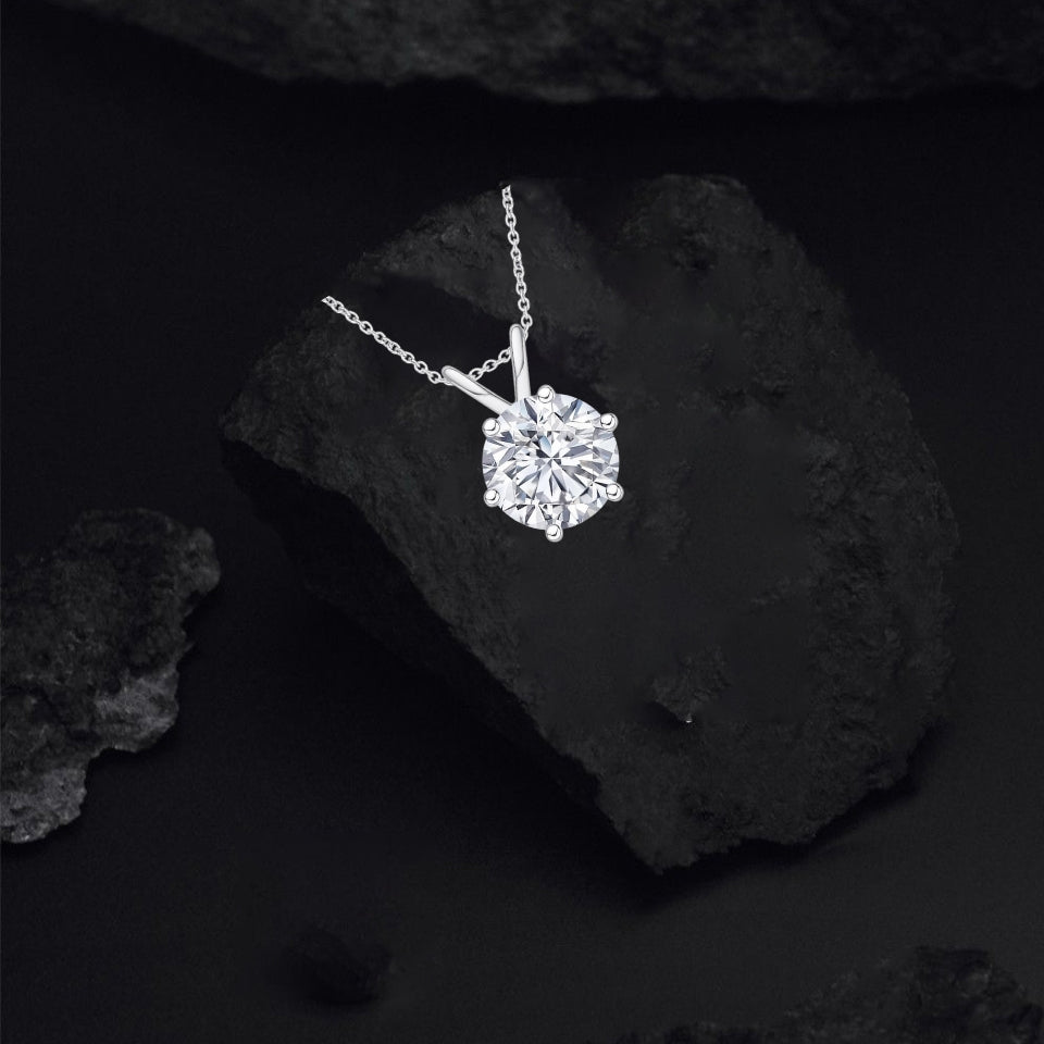 Prong Solitaire Pendant Necklace