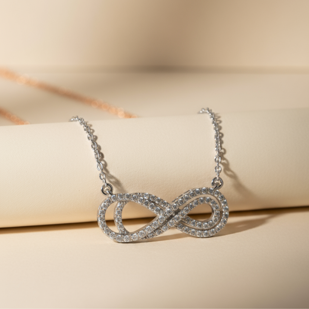Layered Infinity Pendant Necklace
