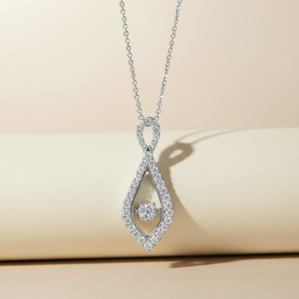 Infinity Teardrop Pendant Necklace