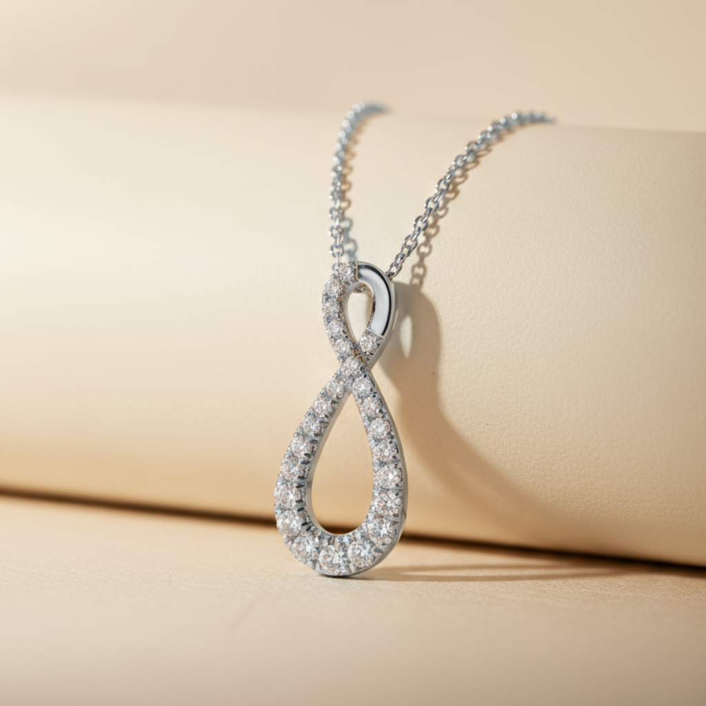 Round Infinity Pendant Necklace