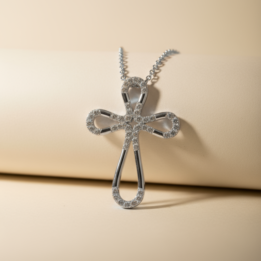 Religious Loop Cross Pendant Necklace