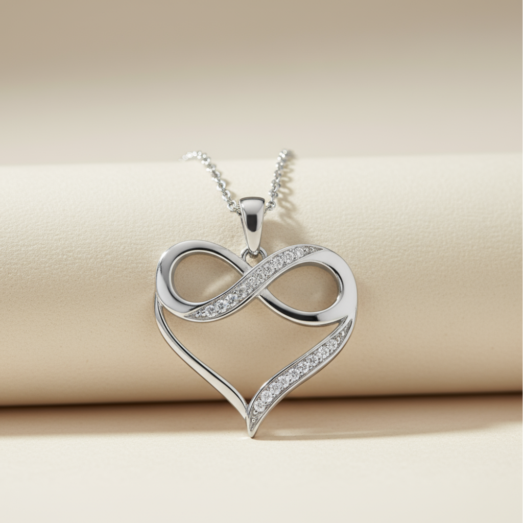 Danity Heart Infinity Pendant Necklace