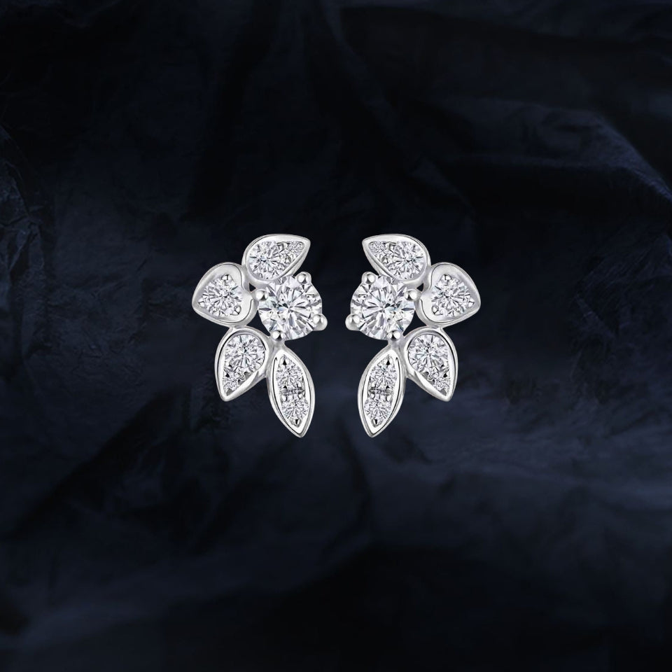 Moissanite Cluster Multi Shaped Stud