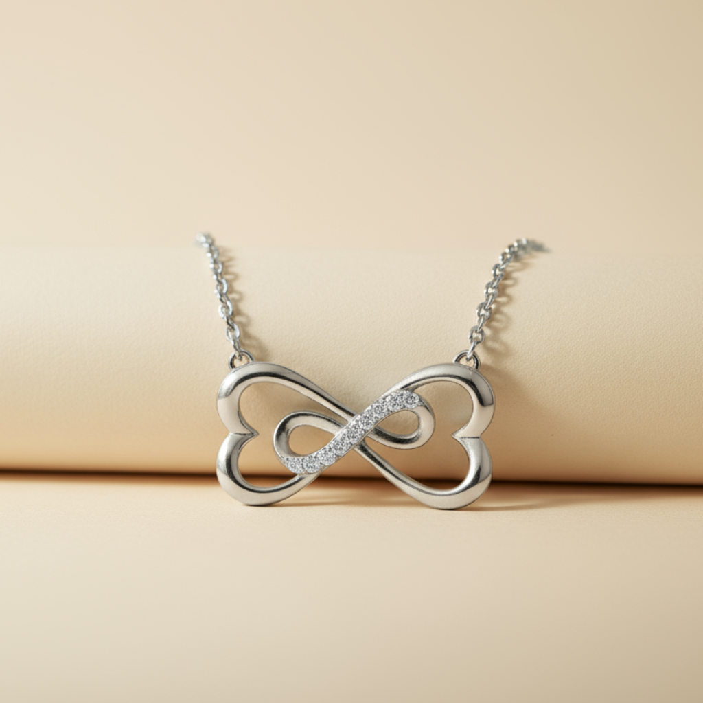 Heart-Shaped Infinity Pendant Necklace