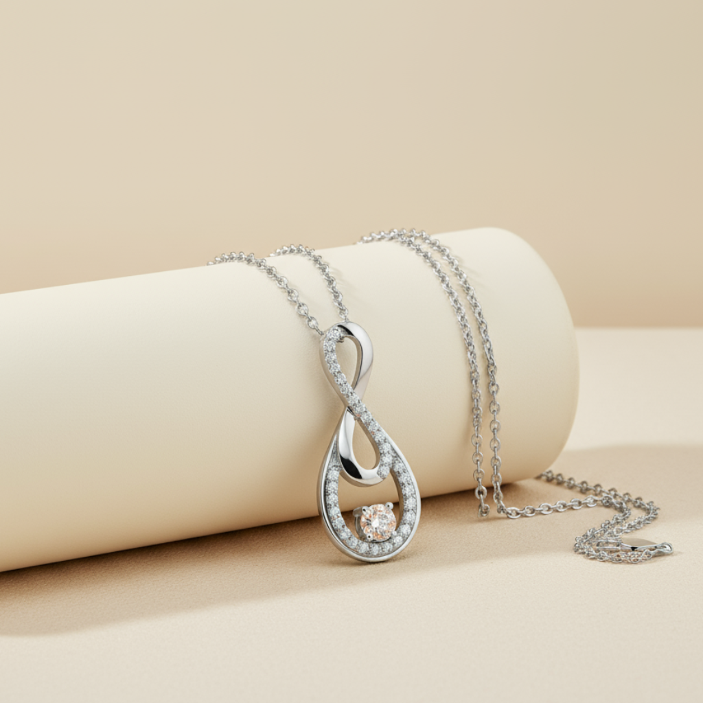 Double Infinity Pendant Necklace