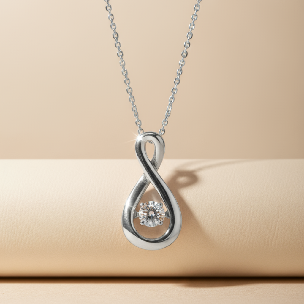 Solid Infinity Pendant Necklace