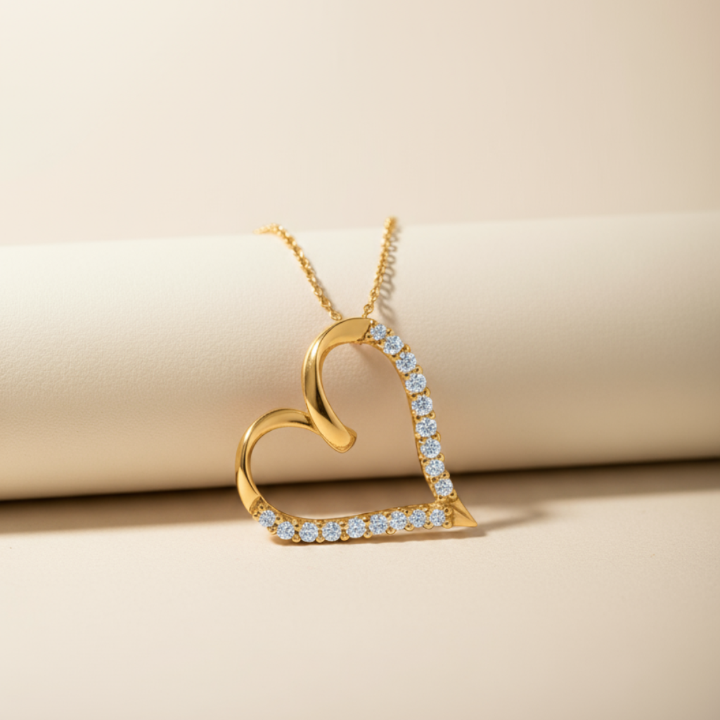 Twirl Heart Pendant Necklace