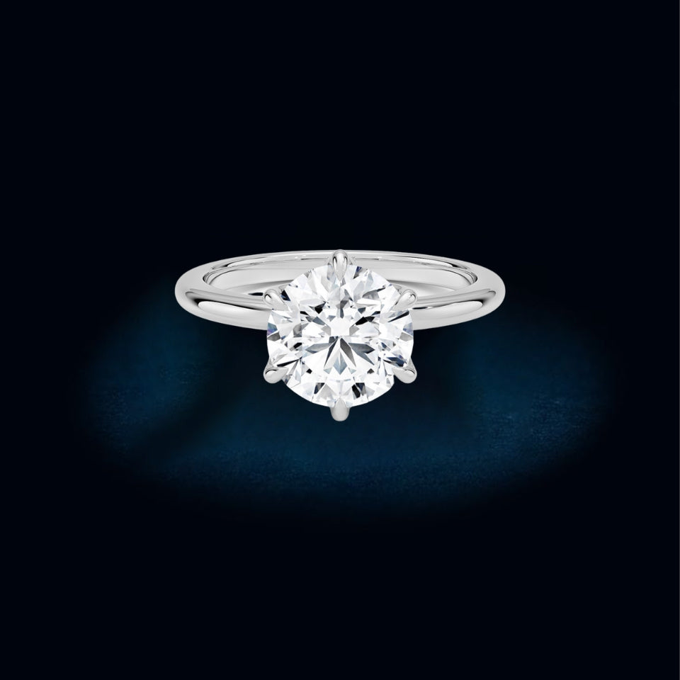 Six-Prong Classic Solitaire Ring