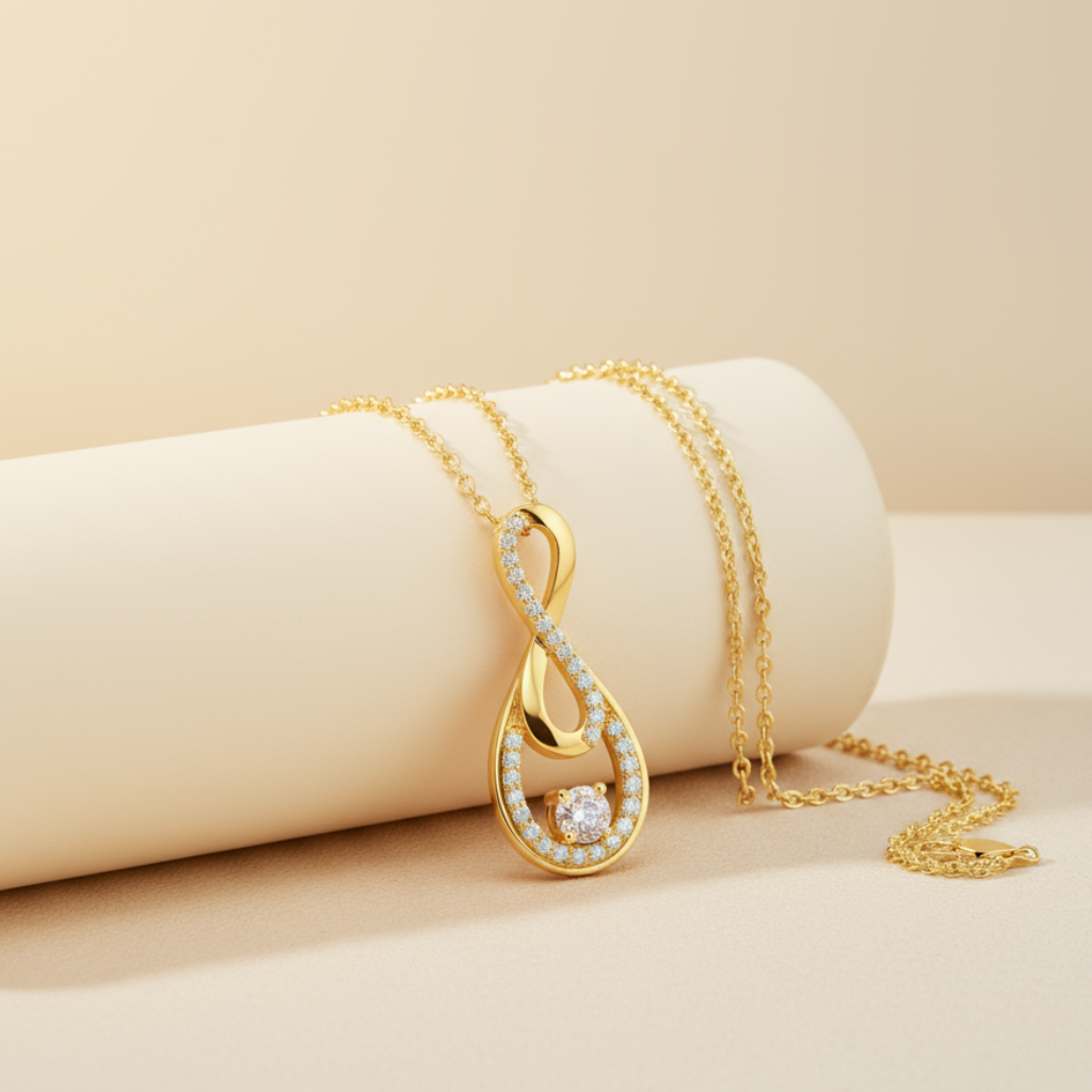 Double Infinity Pendant Necklace