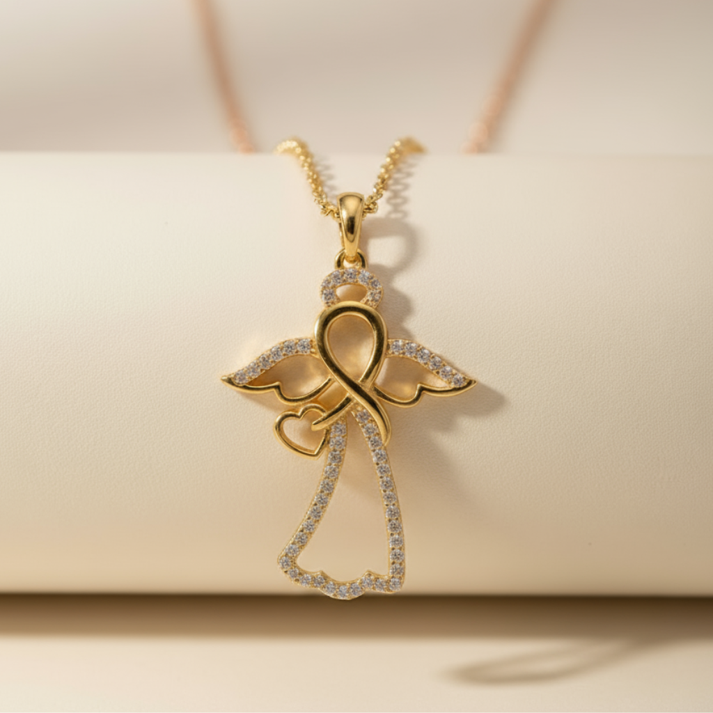 Infinity Angel Pendant Necklace