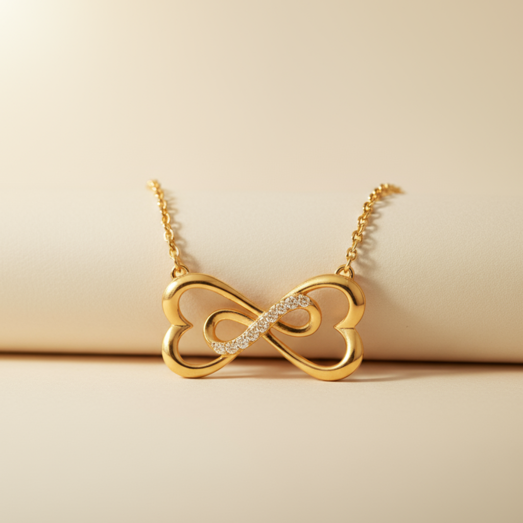 Heart-Shaped Infinity Pendant Necklace