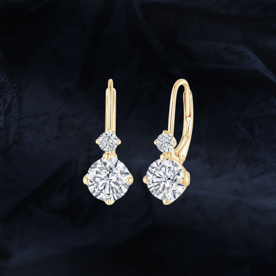 Moissanite Hypoallergenic Hoop Earrings