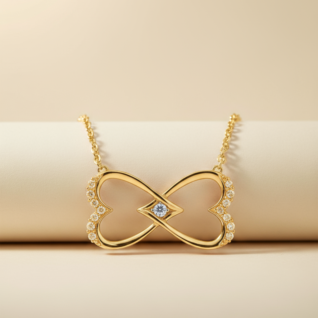 Interlocking Infinity Pendant Necklace
