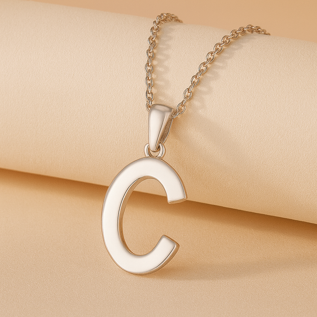 Initial Alphabet Pendant Necklace