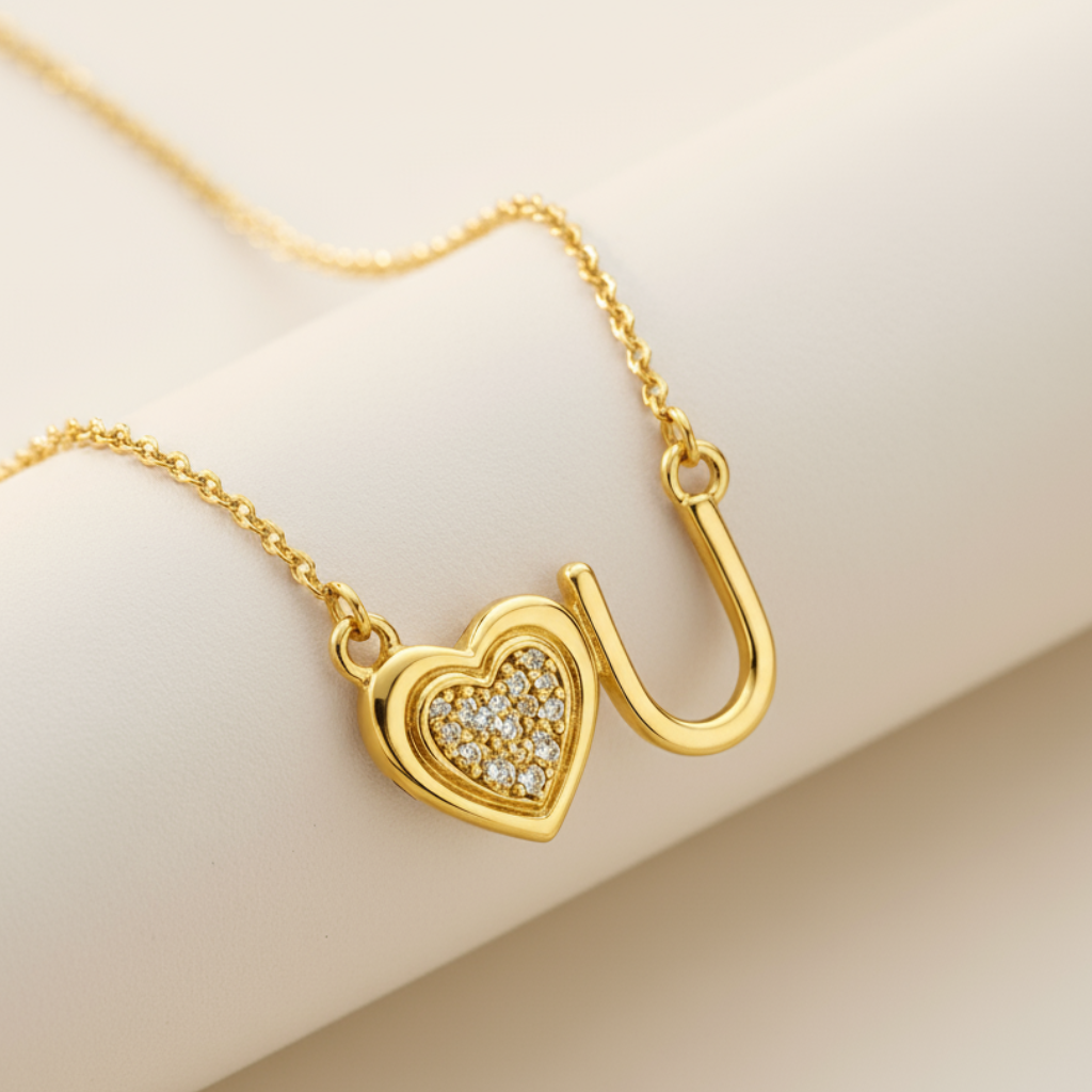 Love You Heart Pendant Necklace