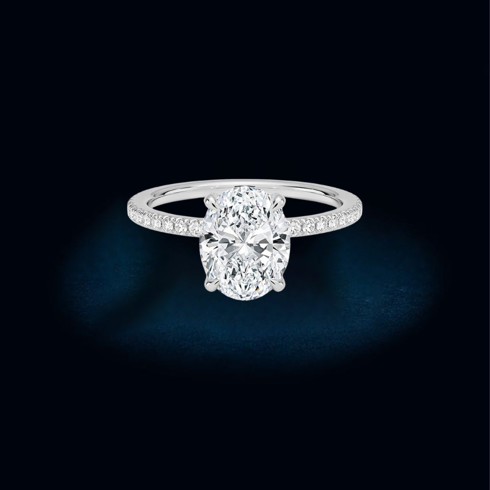 Oval Shape Moissanite Ring