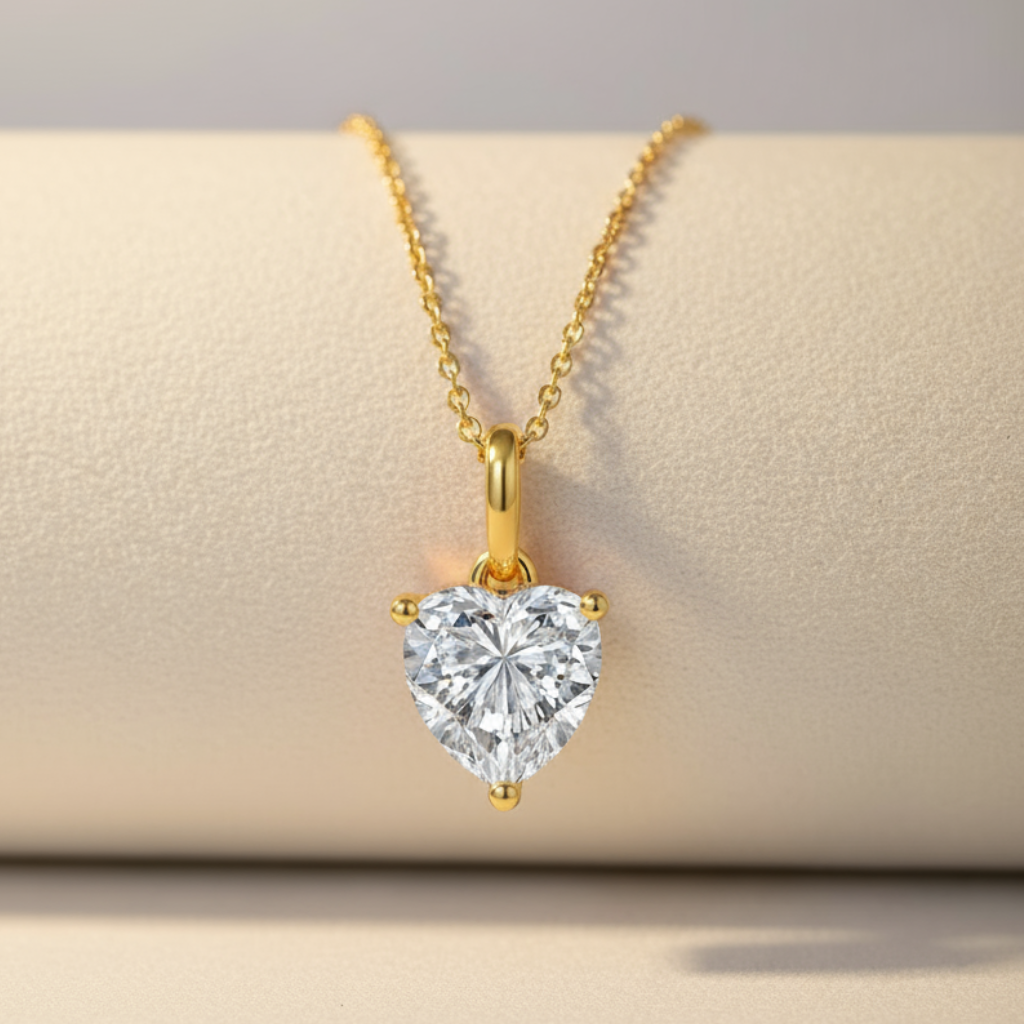 Heart Stone Pendant Necklace