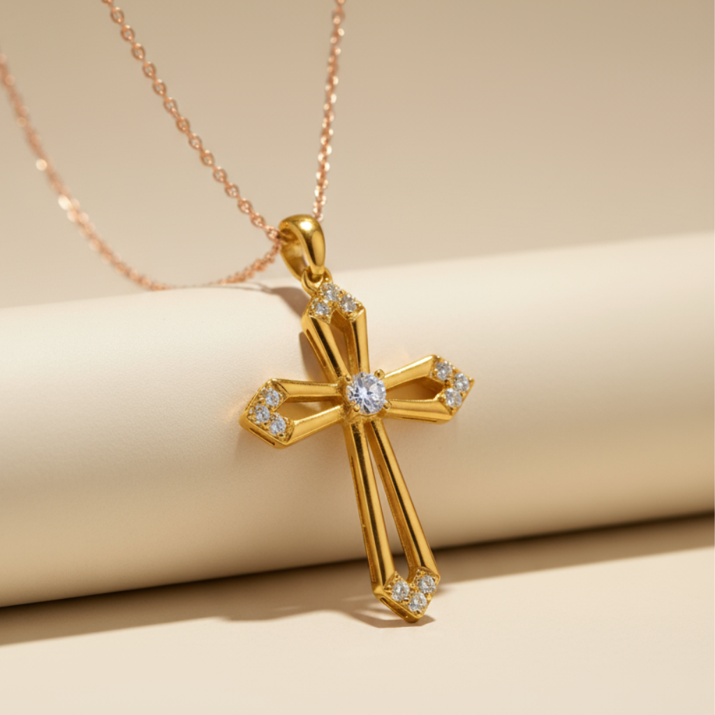 Open Cross Pendant Necklace