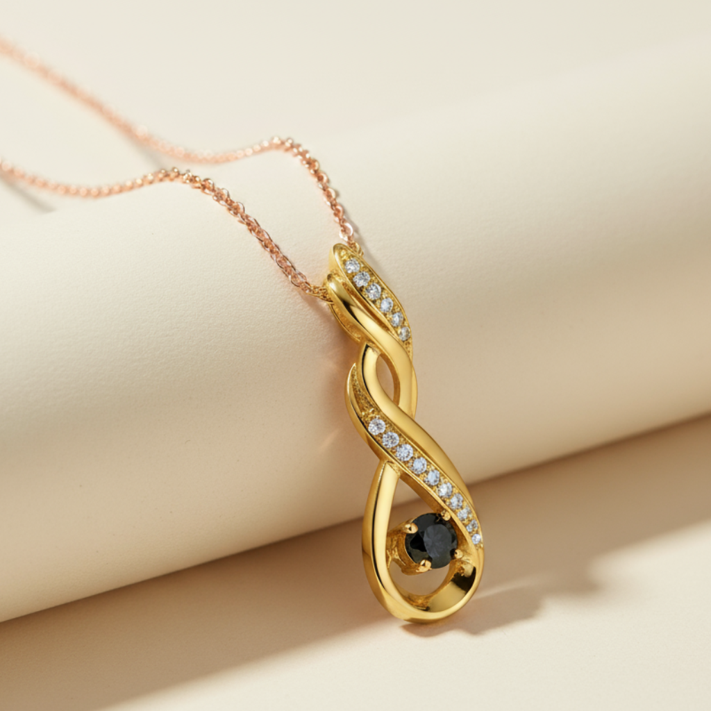 Swirl Infinity Pendant Necklace