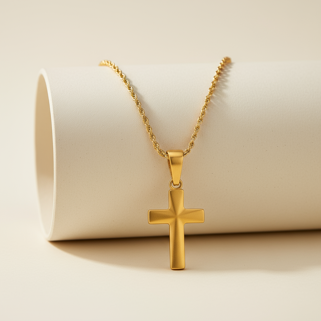 Silver Cross Pendant Necklace
