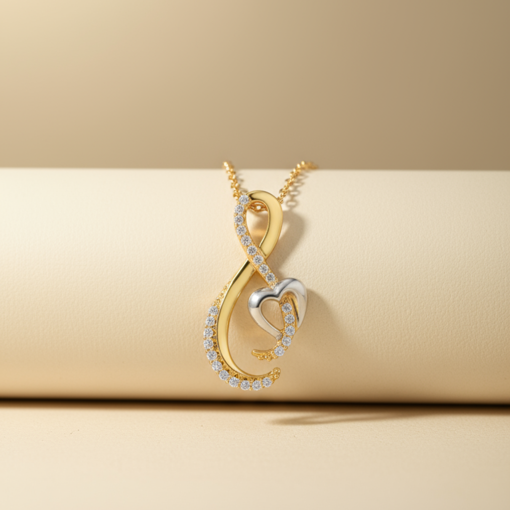 Infinity Heart Pendant Necklace