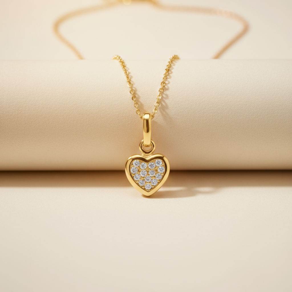 Cluster Heart Pendant Necklace