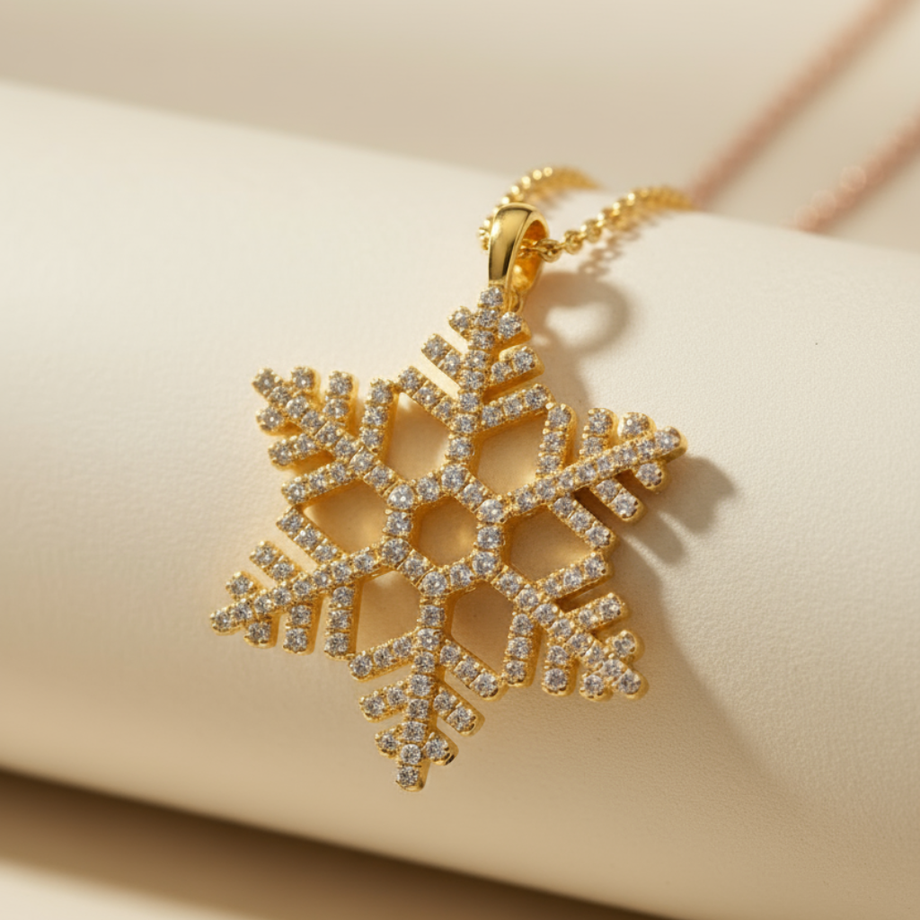 Winter Snowflake Pendant Necklace