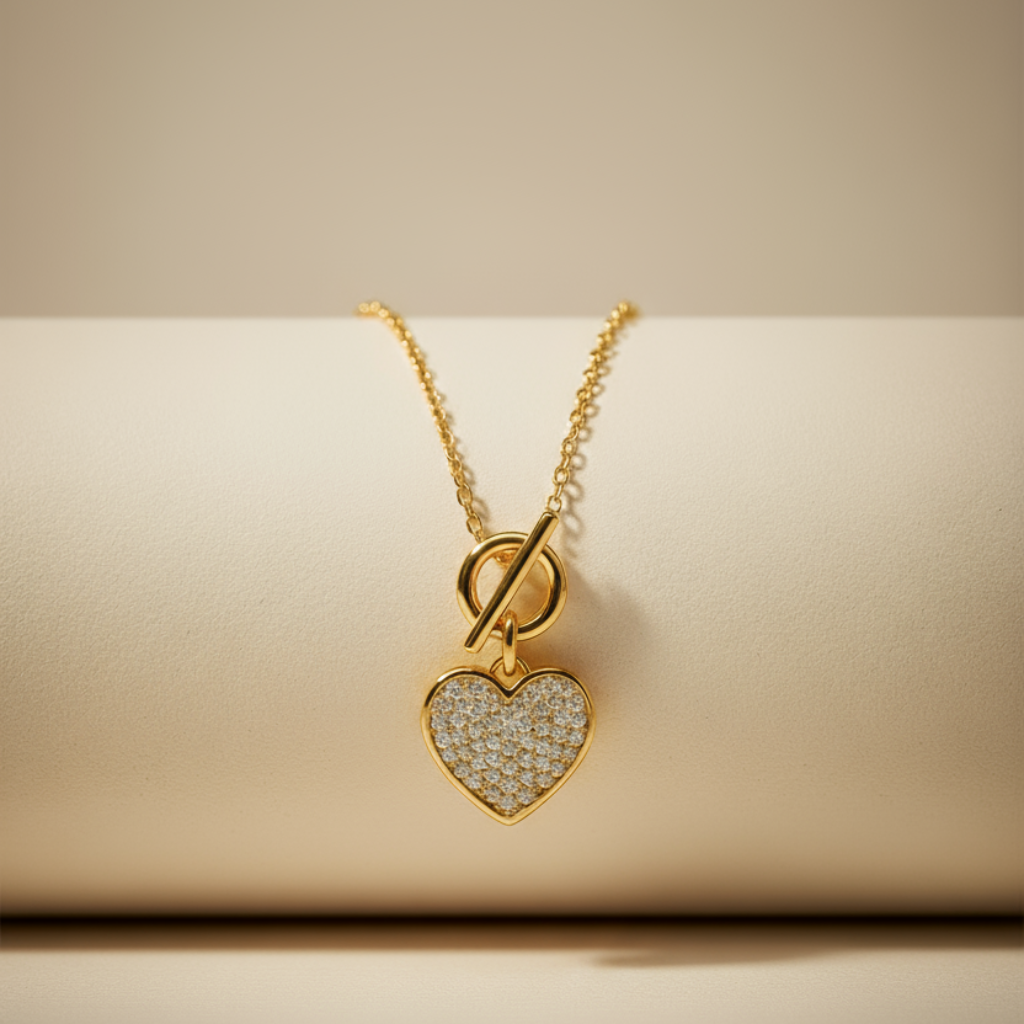 Toggle Love Heart Pendant Necklace