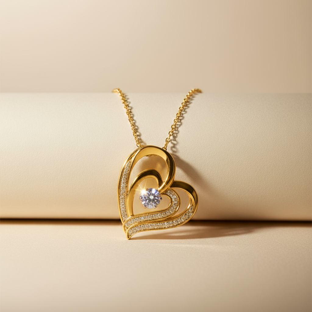 Heart in Heart Pendant Necklace