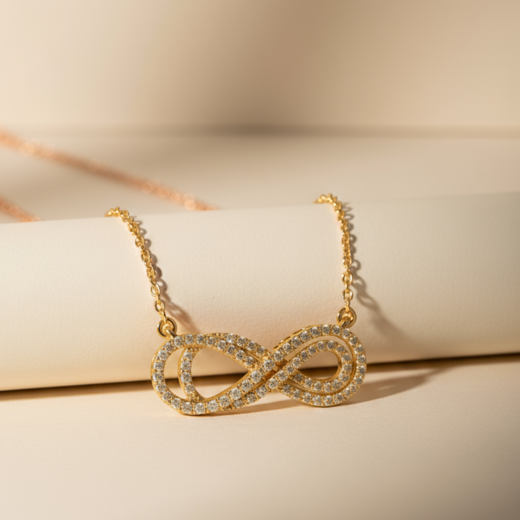 Layered Infinity Pendant Necklace
