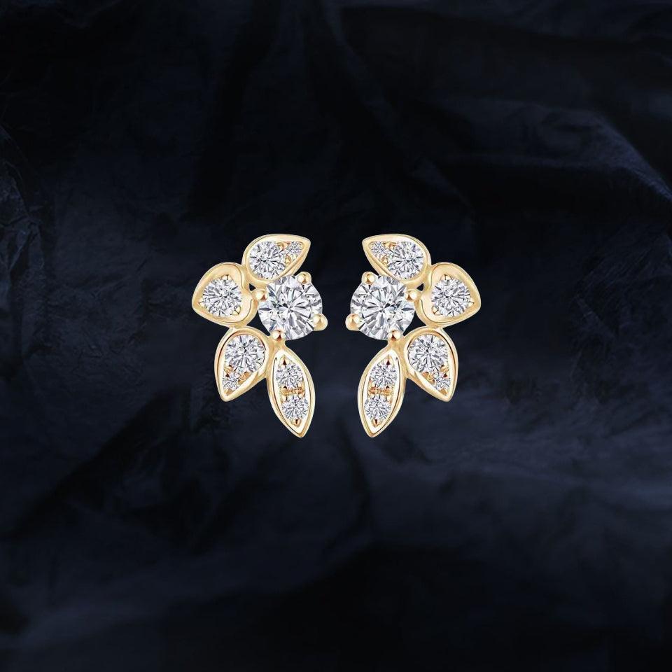Moissanite Cluster Multi Shaped Stud