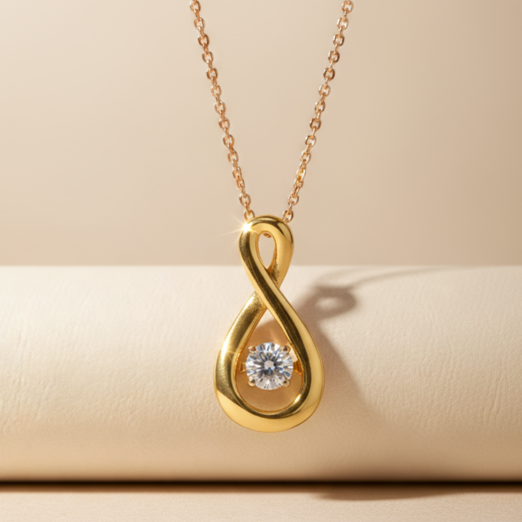 Solid Infinity Pendant Necklace