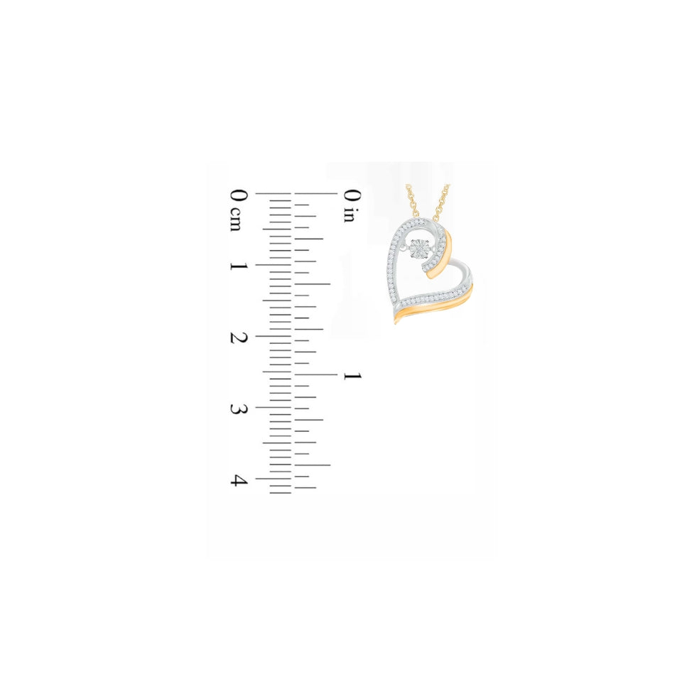 Moissanite Diamond Double Heart Pendant Necklace