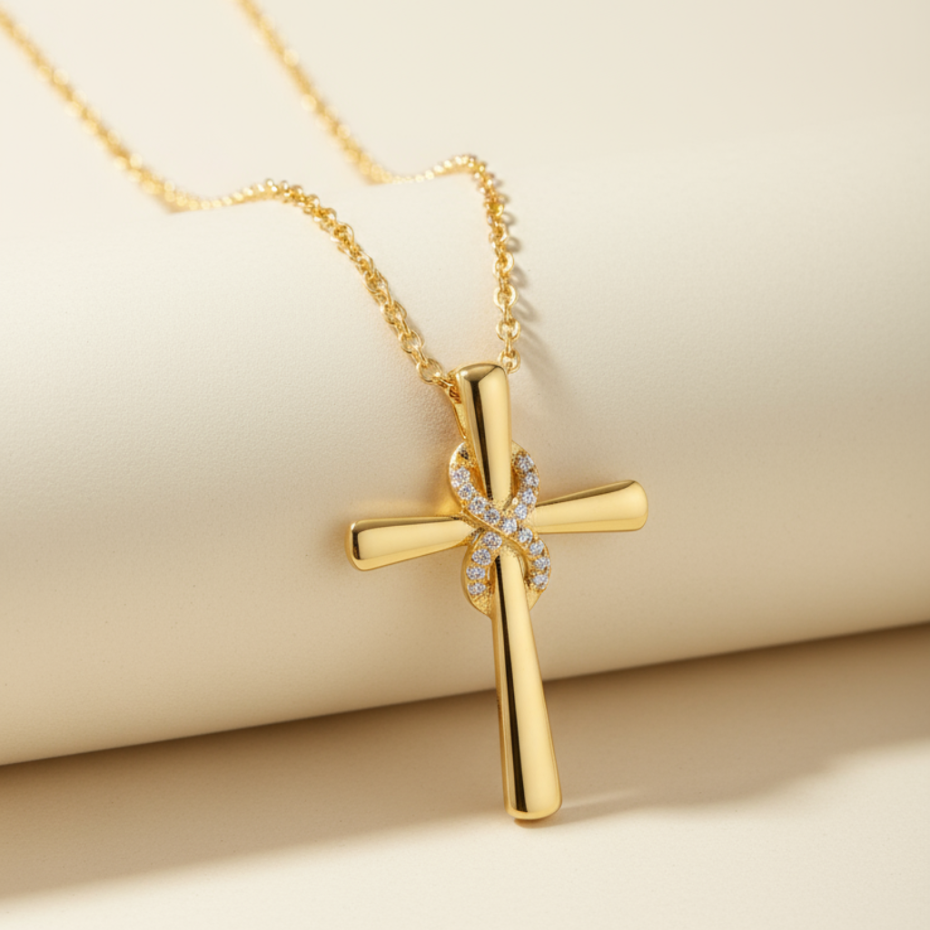 Infinity Cross Pendant Necklace