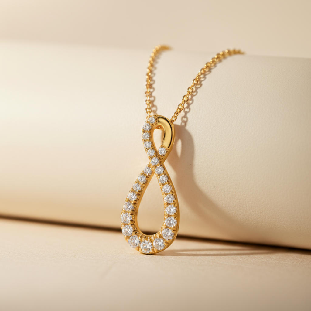 Round Infinity Pendant Necklace