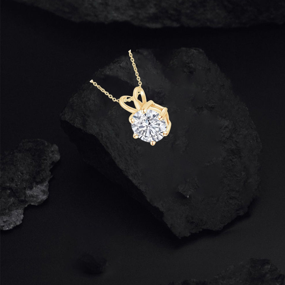 Prong Solitaire Pendant Necklace