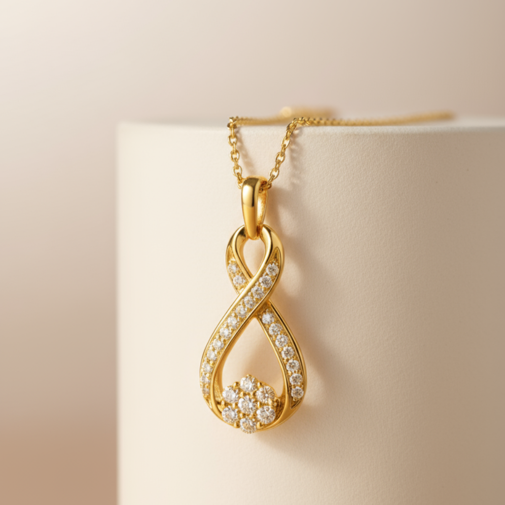 Round Shape Infinity Pendant Necklace