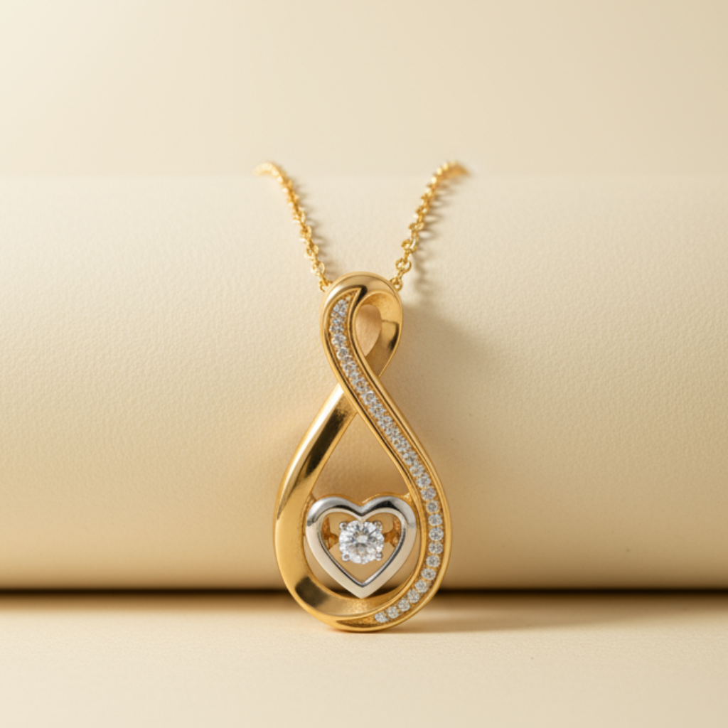 Heart Infinity Pendant Necklace