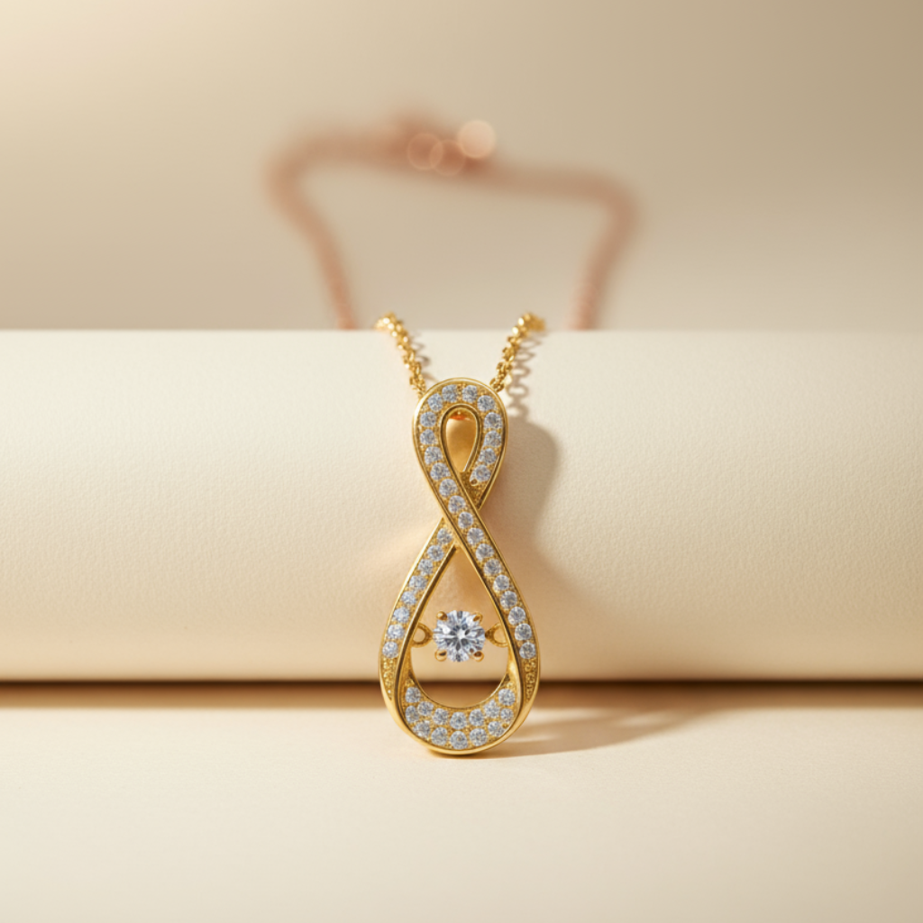Dancing Infinity Pendant Necklace