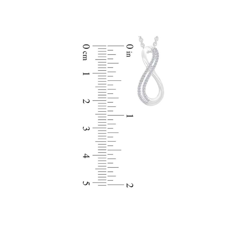 Double Row Infinity Pendant Necklace