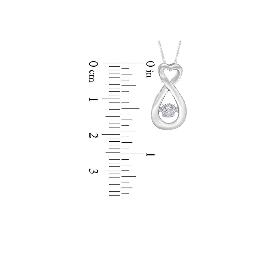 Accent Heart Infinity Pendant Necklace