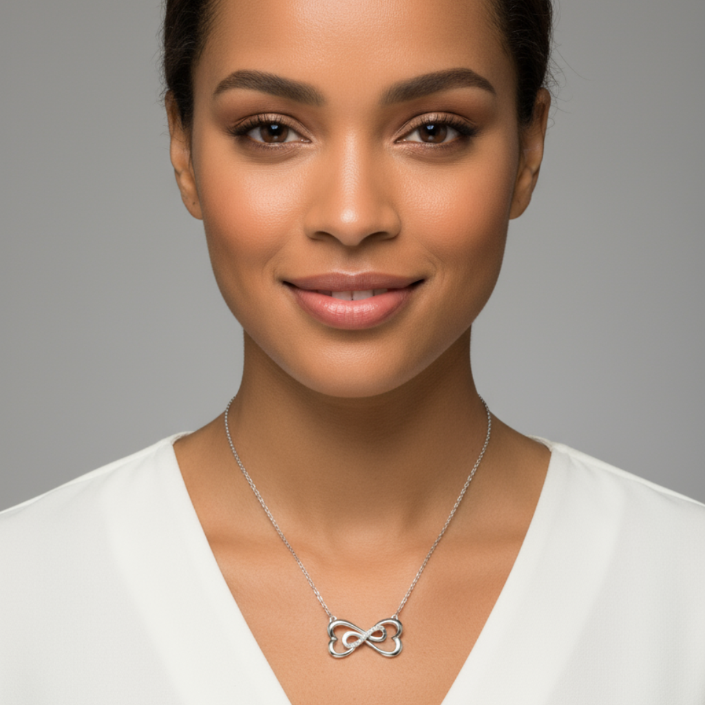 Heart-Shaped Infinity Pendant Necklace