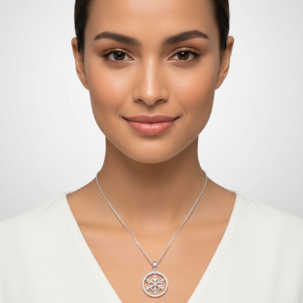 Branch Snowflake Pendant Necklace